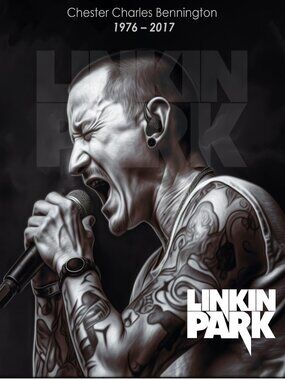 4x6 Linkin Park Chester Bennington Rock Band Fantasy Art Print‎